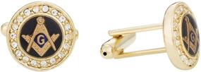 img 1 attached to 🔷 Freemason Cufflinks: Exquisite Crystal Cufflinks by Cuff Daddy, Perfect for Presentations