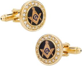 img 3 attached to 🔷 Freemason Cufflinks: Exquisite Crystal Cufflinks by Cuff Daddy, Perfect for Presentations
