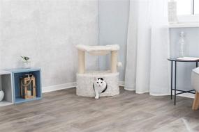 img 1 attached to 🐱 Small and Medium Cat Trees: Enhance Your Cat's Playground with a Trixie Cat Post, Hammock, and Original Baza, Complete with Toy