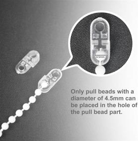 img 4 attached to 🔗 SHERY Clear Replacement Roman Vertical Beaded Ball Chain 10 Set - Roller Shades & Vertical Blinds Connector Clips Accessories