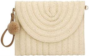 img 2 attached to Straw Handmade Crossbody Shoulder Envelope Women's Handbags & Wallets