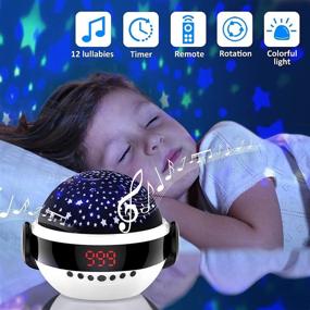 img 3 attached to 🌙 Ultimate Baby Projector Night Lights: White Noise Sound Machine, Soother Lamp, 6 Natural Sounds, Lullabies, Remote Control, Timer