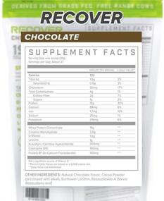 img 2 attached to SFH Recover Whey Protein Powder (Chocolate): 100% Grass Fed, All Natural Post Workout Supplement with Great Taste - No Soy, Gluten, RBST, or Artificial Flavors