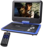 📺 buyee 9.5 inch handheld portable dvd player - 270 degree swivel screen - analog tv/vcd/cd/mp3/mp4/usb/sd card slot/card reader - game/fm radio - blue - includes game controller and remote controller logo