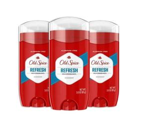 img 4 attached to 🧔 Old Spice High Endurance Refresh Aluminum Free Deodorant for Men, Pack of 3 - 3 oz each