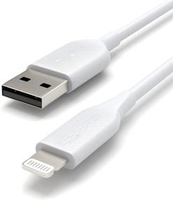 img 2 attached to Amazon Basics ABS USB-A to Lightning Cable Cord: MFi Certified Charger – Apple iPhone, iPad Compatible – White, 6-Ft Length