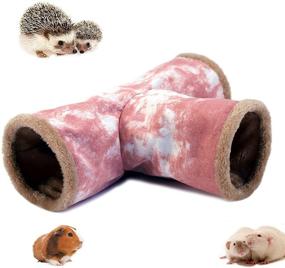 img 4 attached to 🐹 SEO-Friendly: Small Animal Cage Hanging Tunnel Toy | Washable Canvas Hideout Tube for Rats, Ferrets, Gerbils, Sugar Gliders, Chinchillas | LeerKing Guinea Pig