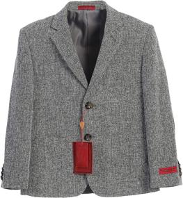 img 3 attached to Gioberti Children's and Boys' Lightweight Formal Tweed Blazer Jacket