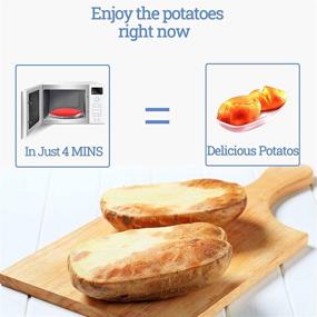 img 2 attached to 🥔 3 Pack Reusable Microwave Potato Bag - Express Cooker for Perfect Potatoes in 4 Minutes, Red Baked Pouch