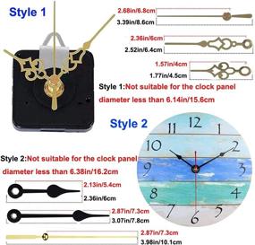 img 2 attached to Set of 2 Silent Wall Clock Movement Mechanisms with 4 Sets of Short Hands - Battery Operated DIY Repair Kit for Replacement - Fits Dials up to 5/32 Inch Thick - 1/2 Inch Shaft Length