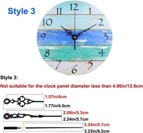 img 1 attached to Set of 2 Silent Wall Clock Movement Mechanisms with 4 Sets of Short Hands - Battery Operated DIY Repair Kit for Replacement - Fits Dials up to 5/32 Inch Thick - 1/2 Inch Shaft Length