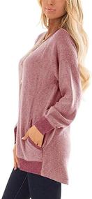 img 3 attached to Shop Stylish Women's Baggy Long Sleeve Sweatshirts: Comfy Sweaters, Color Block Blouses, Tops, and T-Shirts