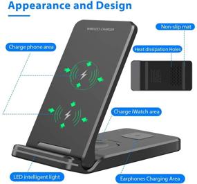 img 3 attached to Wireless Charger Station Foldable Charging