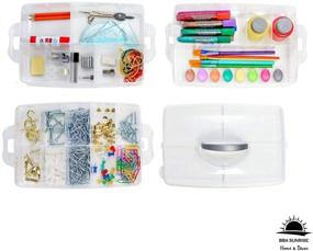 img 1 attached to 🧵 Organize Your Arts & Crafts with the BBA Sunrise Snap Cube Stackable Storage Box – 3-Tier Clear Case with Compartments, Perfect for Kids Jewelry, Bead Organizer, and Tool Storage