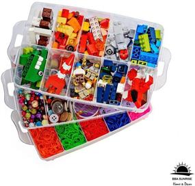 img 2 attached to 🧵 Organize Your Arts & Crafts with the BBA Sunrise Snap Cube Stackable Storage Box – 3-Tier Clear Case with Compartments, Perfect for Kids Jewelry, Bead Organizer, and Tool Storage