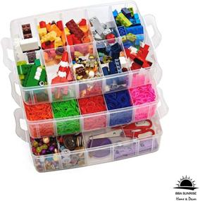 img 3 attached to 🧵 Organize Your Arts & Crafts with the BBA Sunrise Snap Cube Stackable Storage Box – 3-Tier Clear Case with Compartments, Perfect for Kids Jewelry, Bead Organizer, and Tool Storage