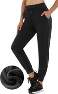 👖 winter thermal lounge running pants for women - iuga fleece lined joggers with 4 pockets логотип