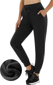 img 4 attached to 👖 Winter Thermal Lounge Running Pants for Women - IUGA Fleece Lined Joggers with 4 Pockets