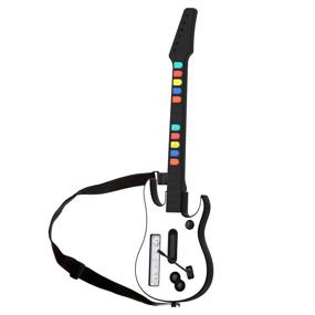 img 4 attached to 🎸 Wireless Wii Guitar Hero Controller - Compatible with Wii Rock Band 2 and Guitar Hero World Tour Bundle (White Color)