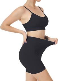 img 2 attached to 👯 JNINTH Women's Seamless Yoga Set: Stylish 2 Piece Workout Set with High Waist Shorts Legging Outfit