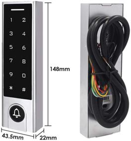 img 1 attached to 🔒 Bluetooth 125Khz RFID Lock Access Controller Waterproof Access Control System + Touch Keypad Lock | 1000 User Tuya APP | Door Bell Function Version