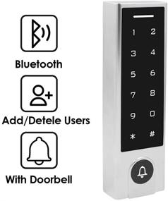 img 2 attached to 🔒 Bluetooth 125Khz RFID Lock Access Controller Waterproof Access Control System + Touch Keypad Lock | 1000 User Tuya APP | Door Bell Function Version