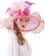 🎩 dual purpose organza kentucky fascinator with ruffles - women's accessories logo