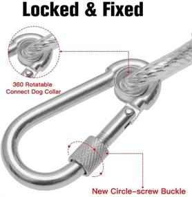 img 1 attached to 🐾 Durable and Reflective 6ft Dog Leash Chew-Proof – Ideal for Outdoor Walking, Climbing, and Training of Small, Medium, and Large Dogs – Features Padded Handle and Rock Climbers Carabiner