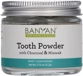 img 4 attached to 🌿 Mint Cardamom Tooth Powder by Banyan Botanicals - Fluoride-Free Ayurvedic Toothpaste Alternative with Miswak & Activated Charcoal (derived from Amla) - 0.75oz, over 80 Uses - Non GMO, Vegan, Sustainably Sourced