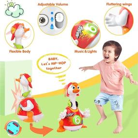 img 1 attached to 🦆 Baby Toys 12-18 Months: Hip-Hop Goose Early Education Kids Toys for 1, 2, 3+ Year Old Boys & Girls - Music, Walking, Flashing Lights, Dancing - Toddlers 6 to 12 Months - Perfect Christmas & Birthday Gifts (Random Color)