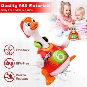 img 2 attached to 🦆 Baby Toys 12-18 Months: Hip-Hop Goose Early Education Kids Toys for 1, 2, 3+ Year Old Boys & Girls - Music, Walking, Flashing Lights, Dancing - Toddlers 6 to 12 Months - Perfect Christmas & Birthday Gifts (Random Color)