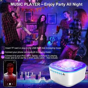 img 2 attached to 🪐 Enhance Your Space with the Galaxy Projector: Remote Control, Timer Function, and Built-in Music - Ideal for Bedroom Decor, Parties, and Gifting!