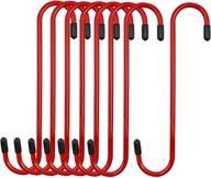 🔧 8 pack of durable steel brake caliper hanger hooks by 4lifetimelines - red powder coated with rubber tips for automotive brake axle and suspension system work logo