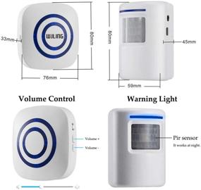 img 2 attached to 🔔 WJLING Motion Sensor Alarm System: Wireless Home Security Driveway Monitor with 2 Sensors, 1 Receiver, 38 Chime Tunes, and LED Indicators