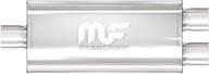 🔊 magnaflow 12198 performance muffler - straight-through design, 3in inlet/2.5in outlet diameter, satin finish, classic deep sound logo