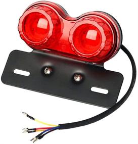 img 1 attached to 🏍️ ANKIA 40-LED 40W Красный задний фонарь для мотоцикла с тормозным сигналом, указателями поворота и кронштейном для номерного знака - идеально подходит для мотоциклов Harley, уличных байков, круизеров и чопперов.