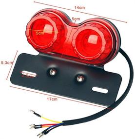 img 2 attached to 🏍️ ANKIA 40-LED 40W Красный задний фонарь для мотоцикла с тормозным сигналом, указателями поворота и кронштейном для номерного знака - идеально подходит для мотоциклов Harley, уличных байков, круизеров и чопперов.