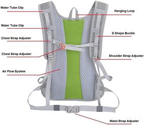 img 1 attached to 💦 Stay Hydrated on the Go: KBNI Hydration Backpack with 2L Water Bladder for Women Men Kids - Ideal for Outdoor Running, Hiking, Camping, Skiing, Cycling