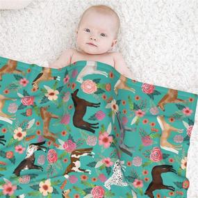 img 3 attached to 🐴 Soft and Warm Floral Horse Breeds Baby Double Blanket for Nursery - Perfect for Infants and Toddlers