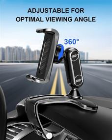 img 2 attached to CORROY Car Phone Holder Mount Dashboard Clip, Sun Visor & Rearview Mirror Compatible, 4.7-6.5 inch Phone Holder for Cars