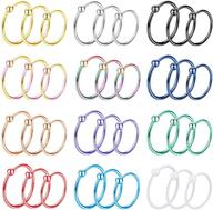 💎 joerica stainless steel nose ring hoop set - 36pcs 20g nose piercing jewelry for women and men - septum, lip, cartilage, and helix hoop piercing - 6mm, 8mm, 10mm sizes included logo