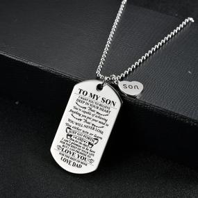 img 2 attached to Stylish NOVLOVE Military Necklace: Perfect Birthday & Graduation Gift for Boys' Jewelry Collection