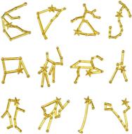 120 pieces of constellation theme resin fillers: sumersha alloy 12 star signs charms - essential epoxy resin supplies for jewelry making logo