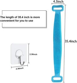 img 2 attached to 🚿 35.4'' Extra Long Dual Sided Silicone Body Scrubber by UcaseArt - Ideal for Shower, Exfoliating Silicone Bath Body Brush to Combat Back Acne, Bacne, and Boost Blood Circulation