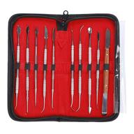 🔪 carving kit for sculpting, pottery & polymer clay tools – stainless steel wax carvers set with convenient carrying case logo