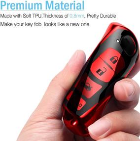 img 2 attached to 🔑 Mazda Key Fob Cover, Key Fob Case for Mazda 3 5 6 /6 atenza 8 CX-3 5 7 9 MX-5 RX-8 Smart Remote Key Fob,Red Soft TPU Mazda Key Cover (4 Buttons)