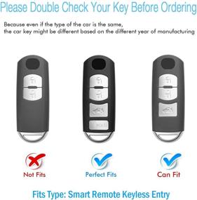 img 3 attached to 🔑 Mazda Key Fob Cover, Key Fob Case for Mazda 3 5 6 /6 atenza 8 CX-3 5 7 9 MX-5 RX-8 Smart Remote Key Fob,Red Soft TPU Mazda Key Cover (4 Buttons)