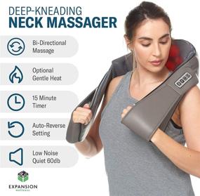 img 3 attached to 🧘 Relaxing Shiatsu Back & Neck Massager with Heat for Home, Car, and Office - Soothing Deep Kneading Massage for Shoulders, Back, Neck, Foot, and Legs