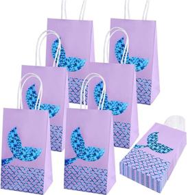 img 4 attached to 🧜 20-Pack SIQUK Mermaid Party Bags: Perfect Paper Favor Bags for Your Mermaid Themed Celebration