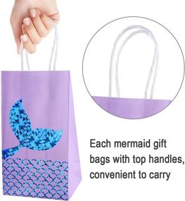 img 1 attached to 🧜 20-Pack SIQUK Mermaid Party Bags: Perfect Paper Favor Bags for Your Mermaid Themed Celebration